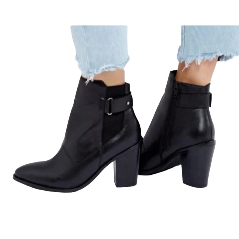 ASOS Effina Leather Ankle Boots